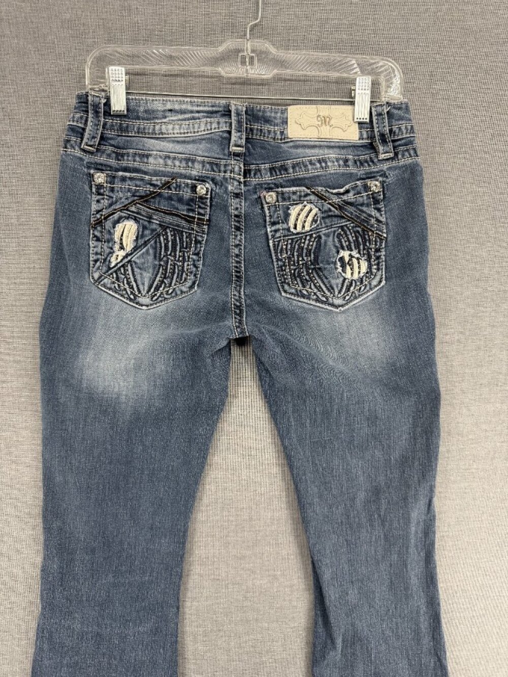 Miss Me Jeans Womens 29x29 Bootcut Rhinestone Pocket Denim Pants